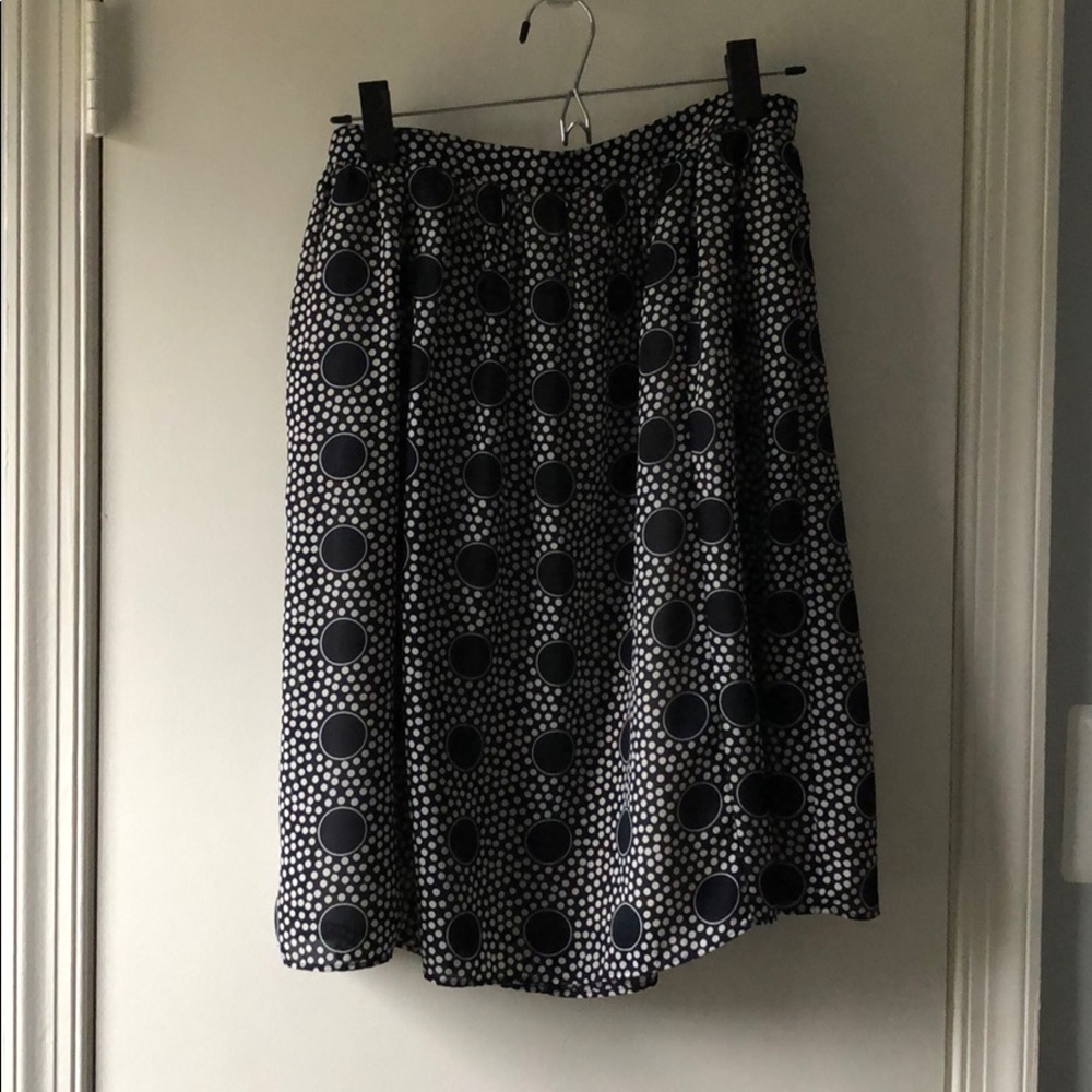 Navy and white J.Crew skirt (with pockets!)
